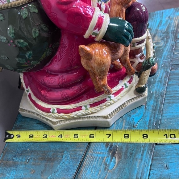 Vintage Studio Nova by Mikasa Woodland Holly Santa Claus Christmas Cookie Jar - Picture 6 of 14